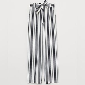 H&M Black & White Striped Pants